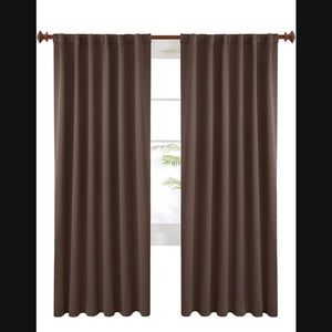 Black out curtains in brown